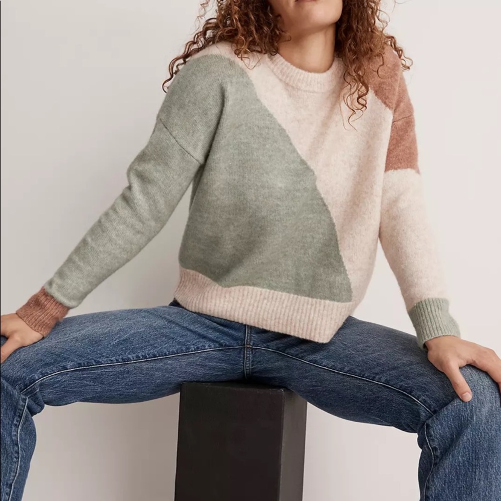 Madewell Cedarbrook Pullover Sweater in Colorblock